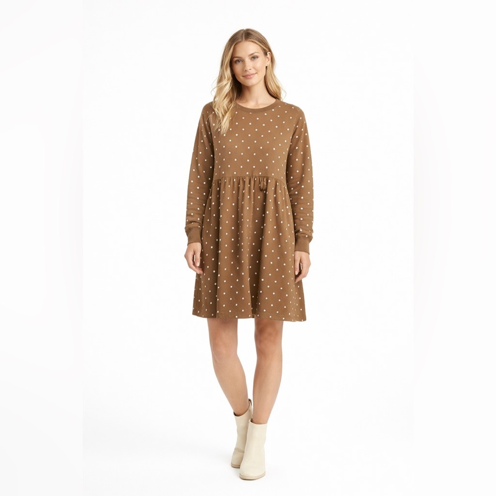 Rylee And Cru Celestial Raglan Dress Star Print Size M Womens